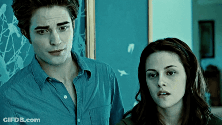 Twilight Edward Cullen Awkward Face GIF