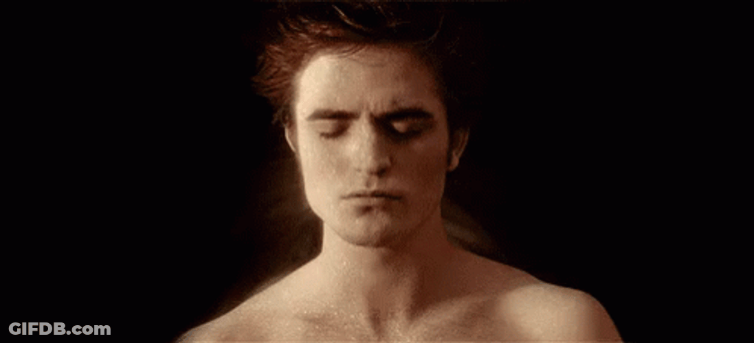 Twilight Edward Cullen Closed Eyes GIF