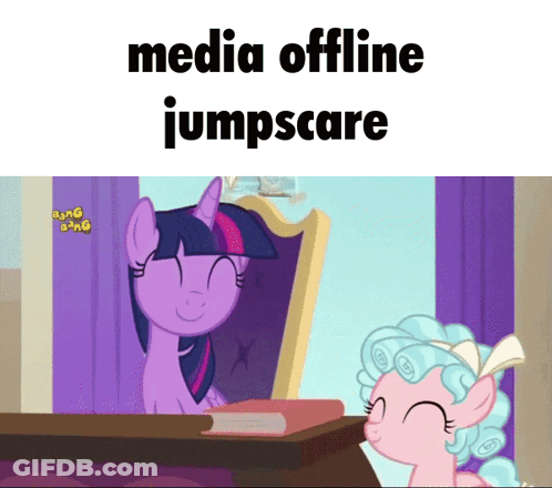 Twilight Sparkle And Pink Pony Media Offline Jumpscare GIF