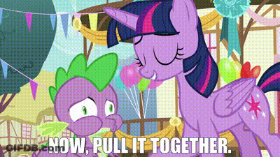 Twilight Sparkle And Spike Now Pull It Together GIF