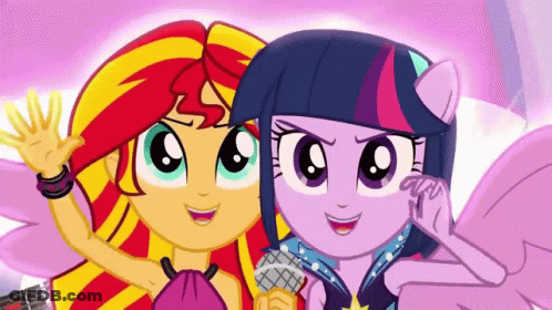 Twilight Sparkle And Sunset Shimmer My Little Pony Equestria Girls GIF