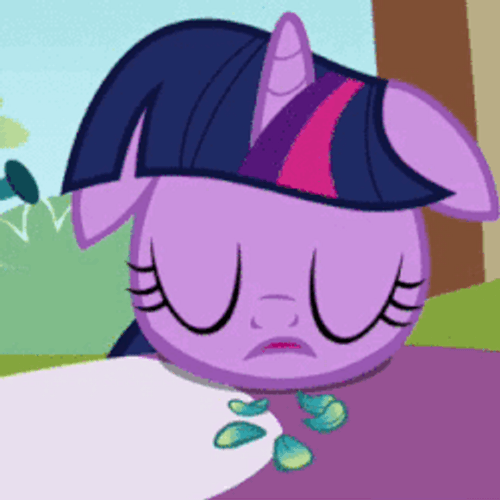 Twilight Sparkle Eating Leaves GIF