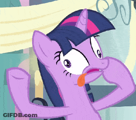 Twilight Sparkle From My Little Pony Holds Her Nose GIF