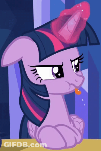 Twilight Sparkle From My Little Pony Is Eating Something GIF