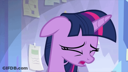 Twilight Sparkle From My Little Pony Looks Sad And Tired GIF