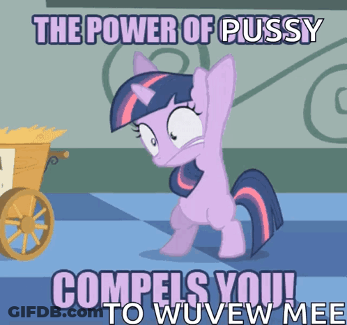 Twilight Sparkle From My Little Pony Says The Power Of Pussy Compels You To Wouview Mee GIF