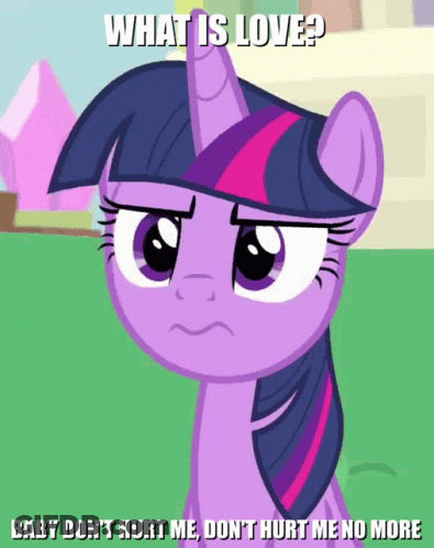 Twilight Sparkle Says What Is Love GIF