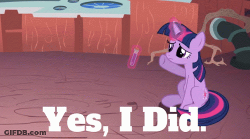 Twilight Sparkle Says Yes I Did GIF
