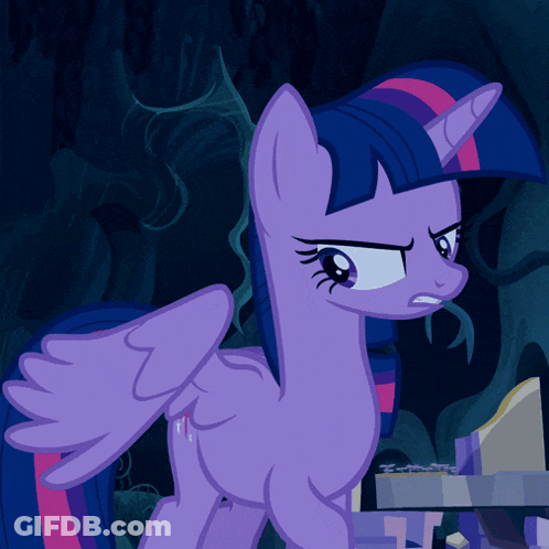 Twilight Sparkle Standing In A Dark Room GIF