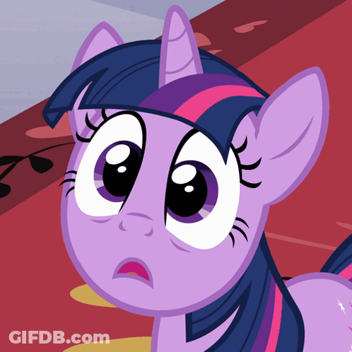 Twilight Sparkle Surprised With Mouth Open GIF