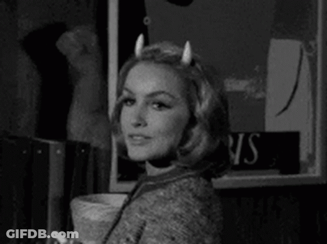 Twilight Zone Devil Horns Lady Seduction GIF