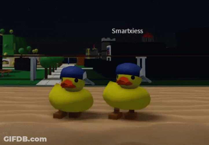 Twin Green Duck Dance In Duo GIF