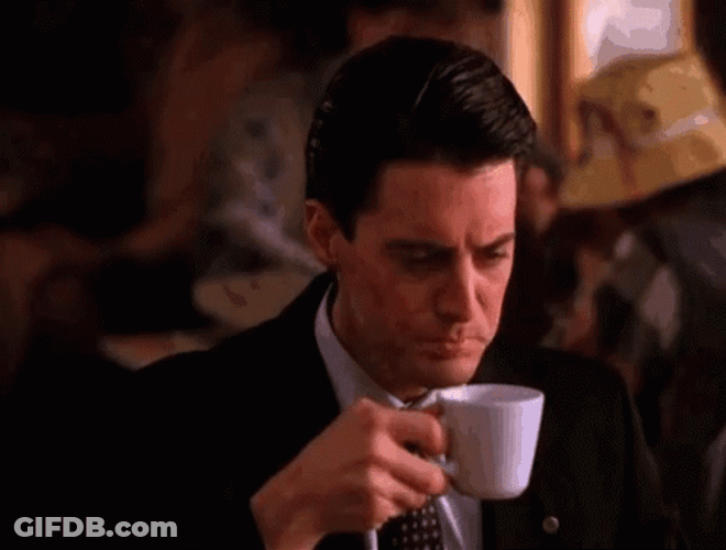 Twin Peaks Dale Cooper Drink Coffee GIF