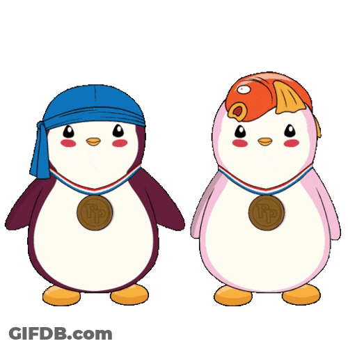 Twin Penguin Taking A Bow GIF