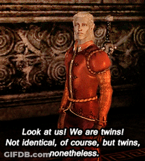 Twinning Zevran Arainai GIF
