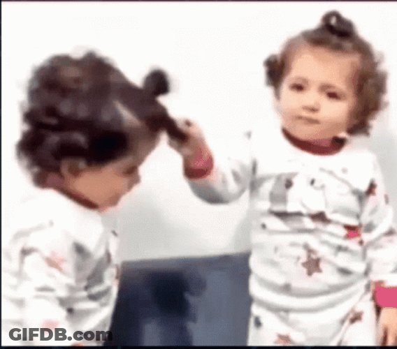 Twins Kids Fighting GIF