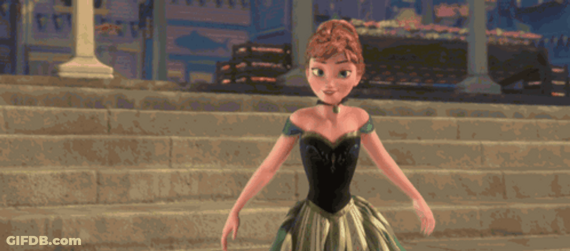 Twirling Frozen Anna GIF