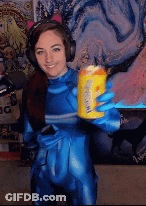 Twisted Tea Blue Suit Girl GIF