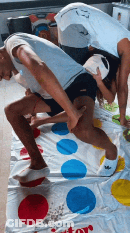 Twister Game Twisted Poses Fun Game GIF