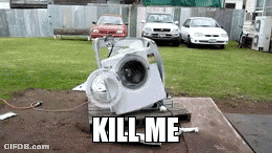 Twitching Washing Machine Kill Me Now GIF