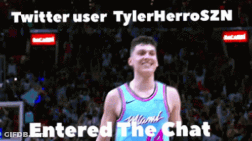 Twitter User Tylerherroszn Entered The Chat With A Picture Of A Basketball Player GIF
