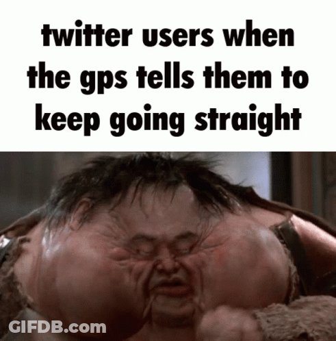 Twitter Users Keep Going Straight GIF