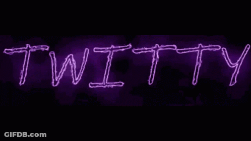 Twitty In Purple Lightning Bolts GIF