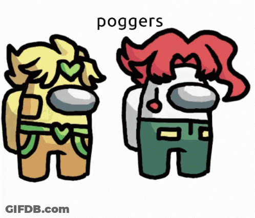 Two Among Us Characters Poggers GIF