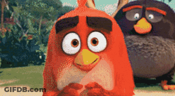 Two Angry Birds Next To Each Other GIF