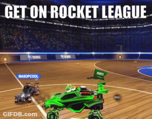 Two Angry Birds Saying Anyone Wanna Play Rocket League GIF