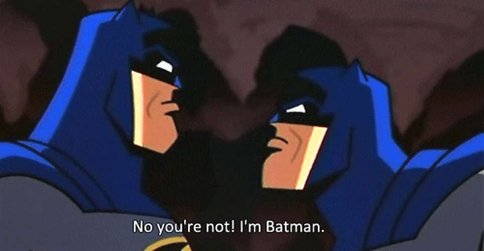 Two Animated Batman Talking Im Batman GIF