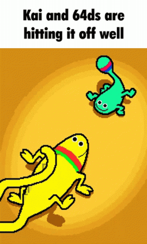 Two Animated Dancing Lizard GIF