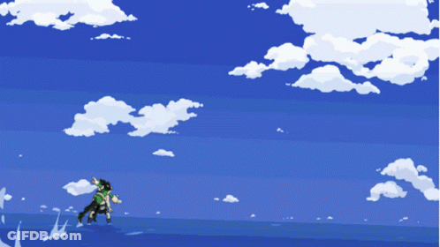 Two Anime Characters Are Fighting Each Other And One Has A Bun On Her Head GIF
