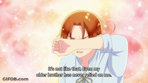 Two Anime Characters Are Talking And One Of Them Says " It 'S Been A While Since Someone Wanted My Support Like This " GIF