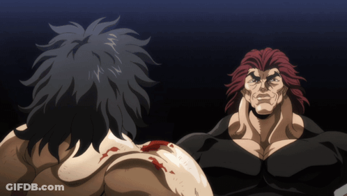 Two Anime Characters Blood On Shoulder GIF