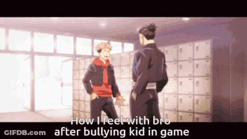 Two Anime Characters Bro After Bullyi GIF