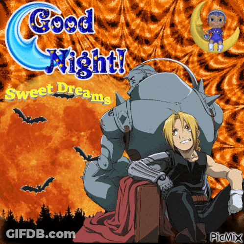 Two Anime Characters Good Night Sweet Dreams GIF