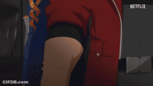 Two Anime Characters Holding Guns With A Netflix Logo In The Corner GIF