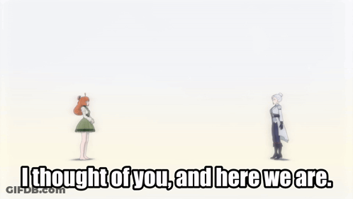Two Anime Characters I Thought Of You And Here We Are GIF