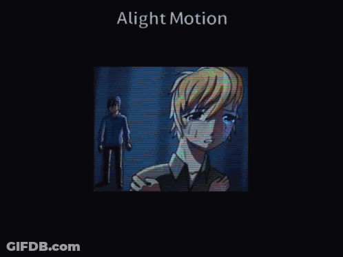Two Anime Characters Kissing Alight Motion GIF
