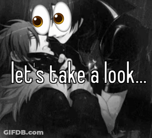 Two Anime Characters Let's Take A Look GIF