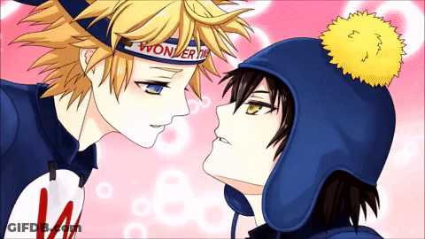 Two Anime Characters Looking With Wonder Headband GIF