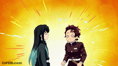 Two Anime Characters One Surprised GIF