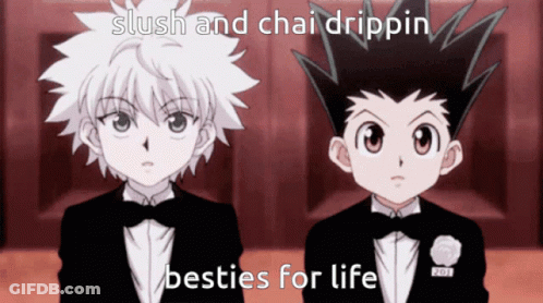 Two Anime Characters Slush And Chai Drippin GIF