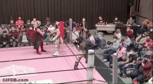 Two Anime Characters Standing Together GIF