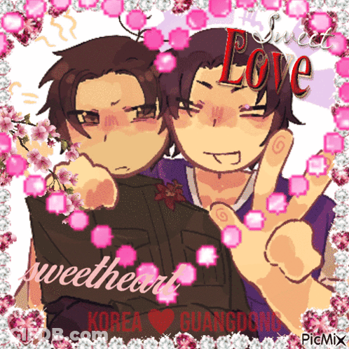 Two Anime Characters Sweet Love Korea And Guangdong GIF