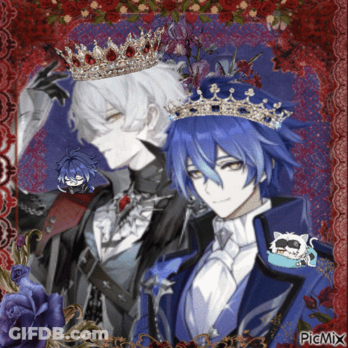 Two Anime Characters With Crowns Picmix GIF