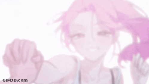 Two Anime Characters With Masks And Heart Headphones GIF