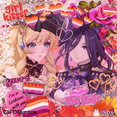 Two Anime Girls I'm In Lesbians With You GIF