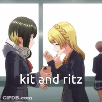 Two Anime Girls Kit And Ritz GIF